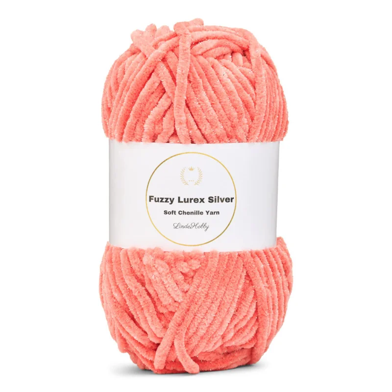 LindeHobby Fuzzy Chenille Silver Lurex